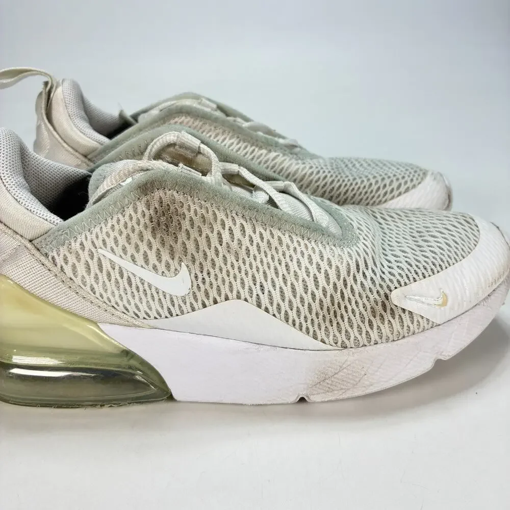 Nike Air Max 270 White Casual Lifestyle Sneakers Shoes AO2372-103 Youth Size 1Y